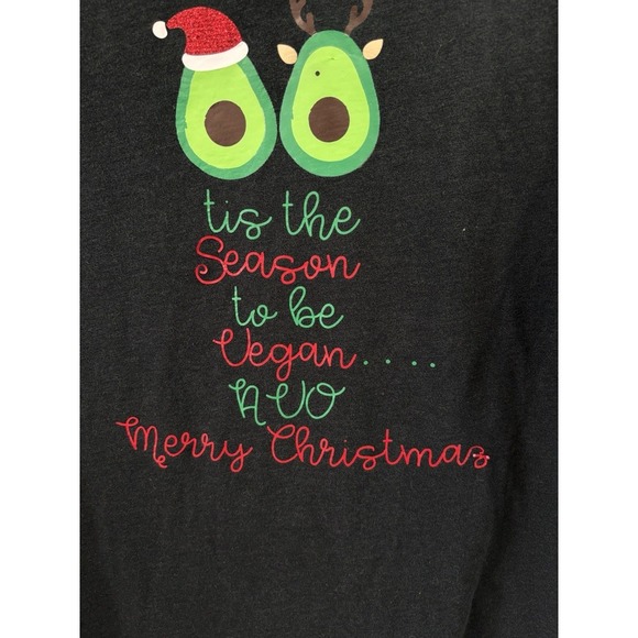 Columbia Women's Sweater M Graphic Christmas "The Vegans Ate My Nose" Funny - Picture 4 of 10